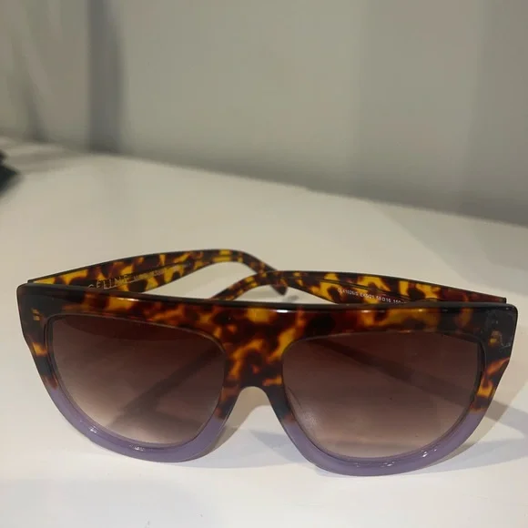 Celine | Accessories | Celine Tortoise Sunglasses Purple  display picture 3